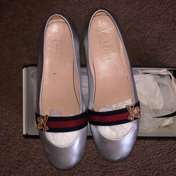 gucci bayadere bee ballerina flat